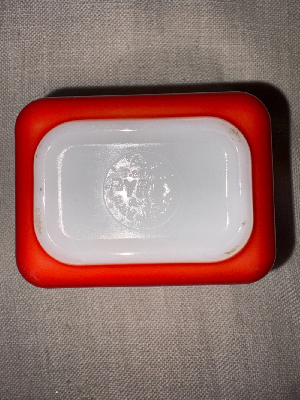 Pyrex Red Glass Storage Dish with Clear Lid